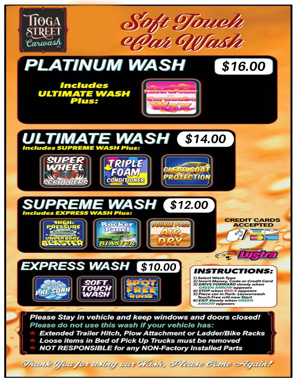 Soft Touch Car Wash wash plans and pricing